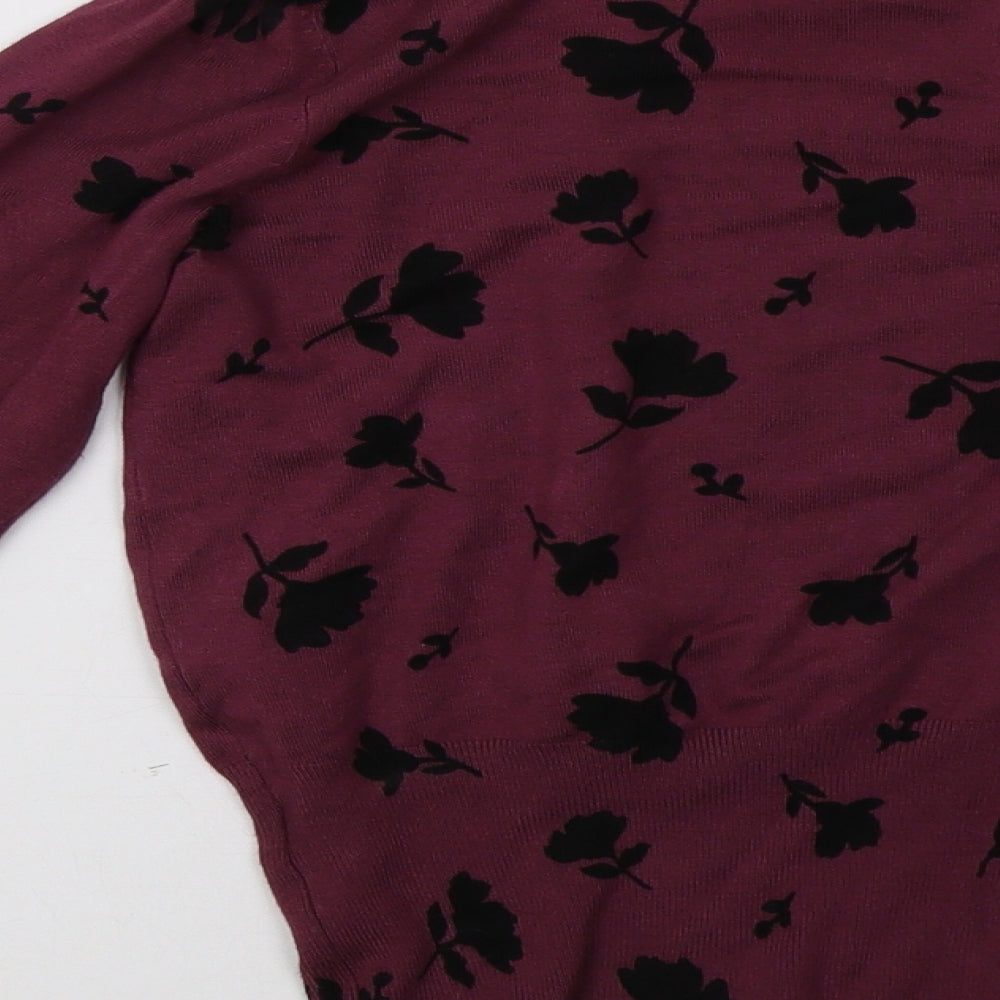Marks and Spencer Womens Purple Polka Dot Pullover Sweatshirt Size 8