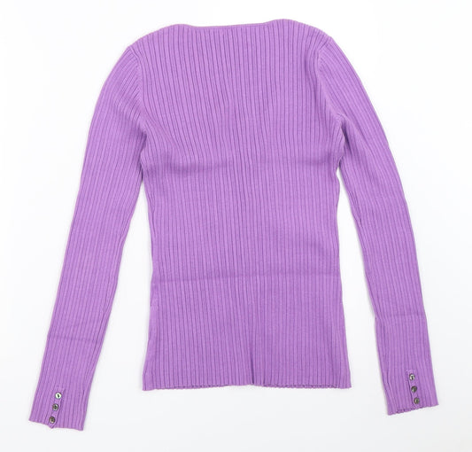 Preworn Womens Purple Pullover Jumper Size XS