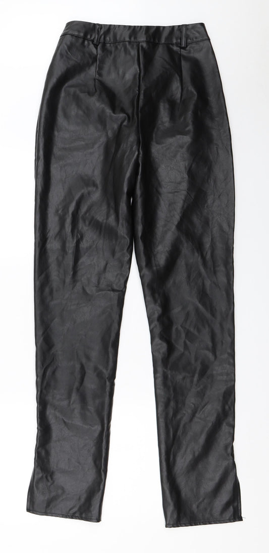 Missguided Womens Black Trousers Size 8 L31 in
