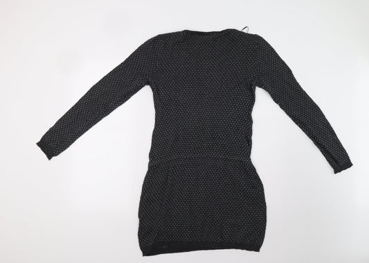 H&M Womens Grey Jumper Dress Size M - Heart Print