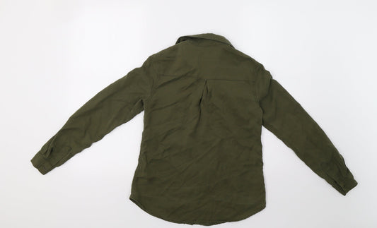 New Look Girls Green Basic Button-Up Size 12 Years