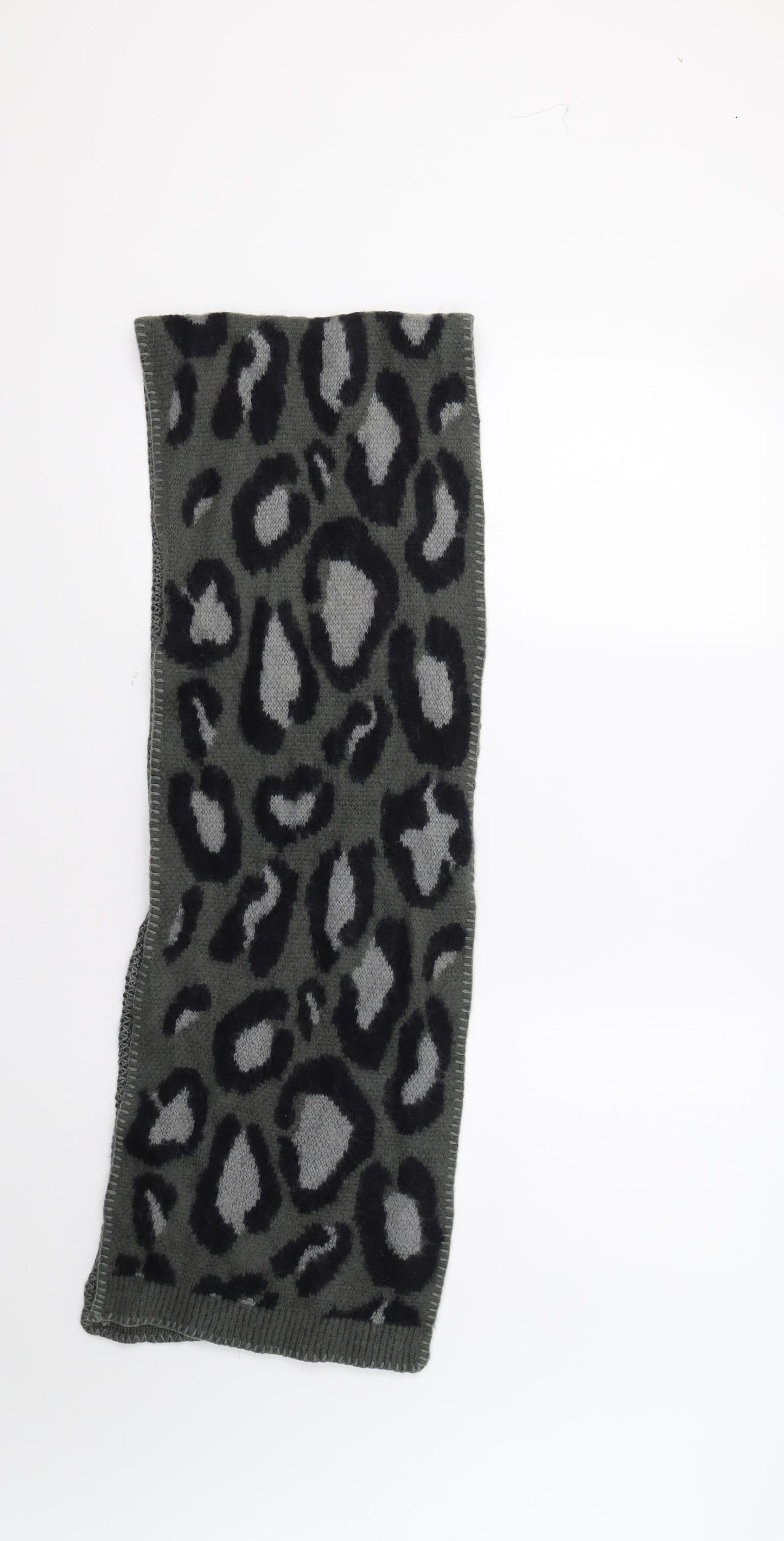 Preworn Womens Green Animal Print Scarf