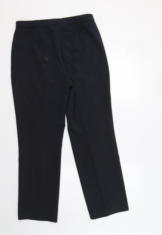 M&S Womens Blue Dress Pants Trousers Size 12 L29 in
