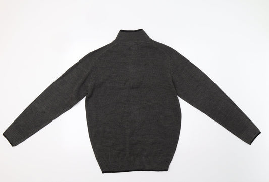 Norsons Mens Grey Henley Jumper Size M