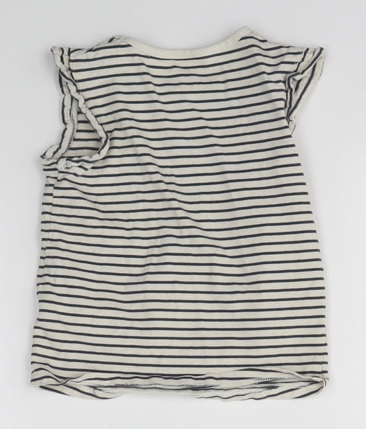 George Girls Multicoloured Striped Basic T-Shirt Size 2-3 Years