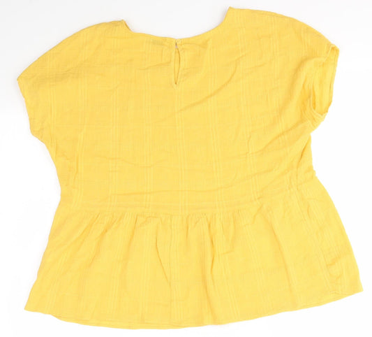 Matalan Womens Yellow Basic Blouse Size 14