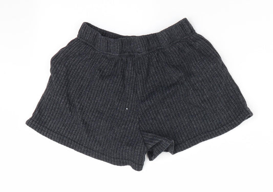 New Look Womens Grey Paperbag Shorts Size S