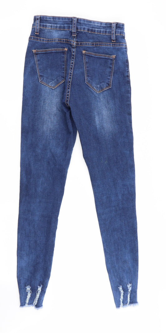 Miss R J Womens Blue Skinny Jeans Size 6 L28 in