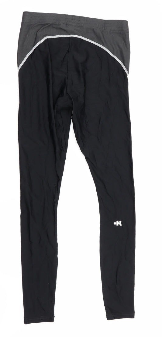 Kipsta Womens Black Compression Leggings Size M L28 in