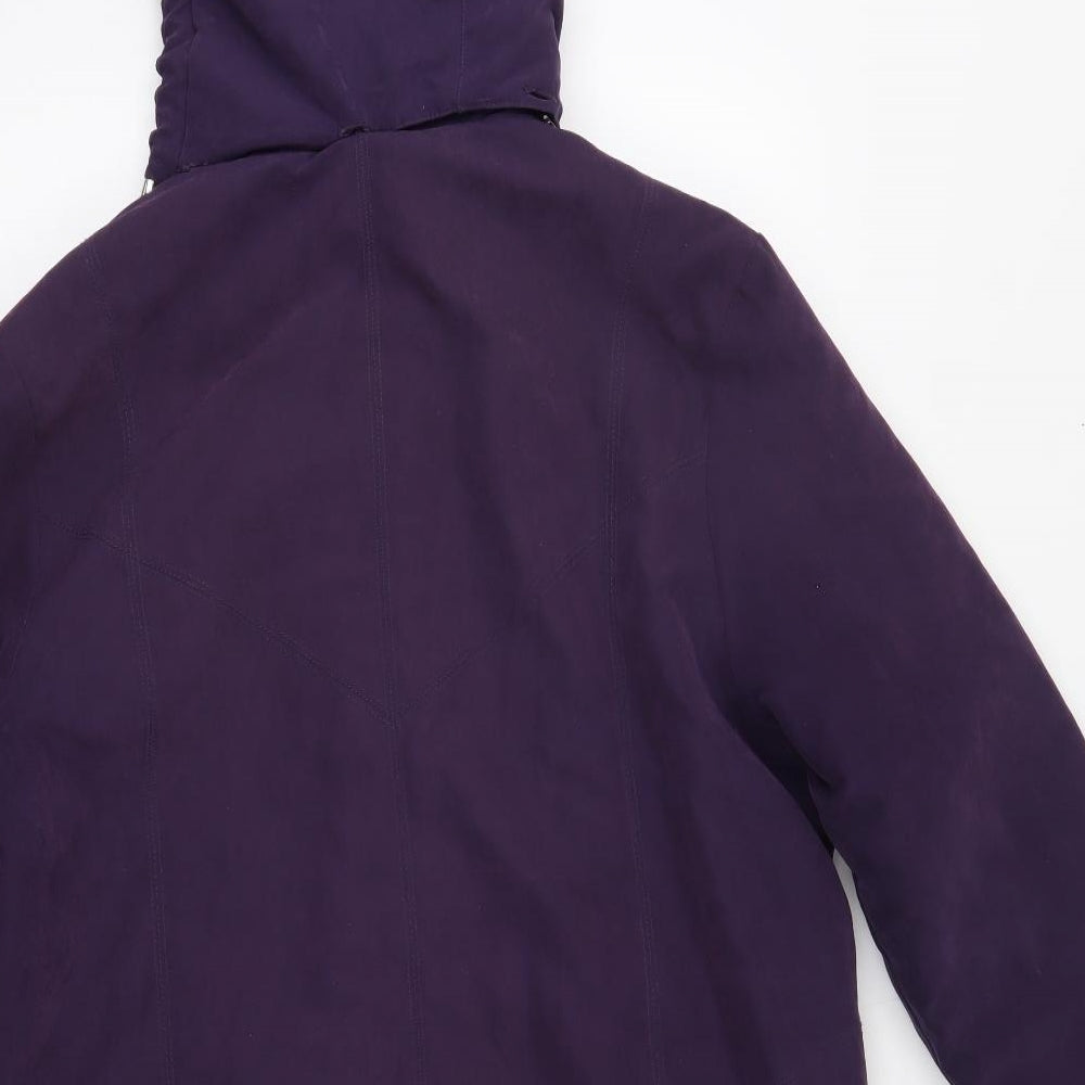 Klassik Womens Purple Parka Coat One Size