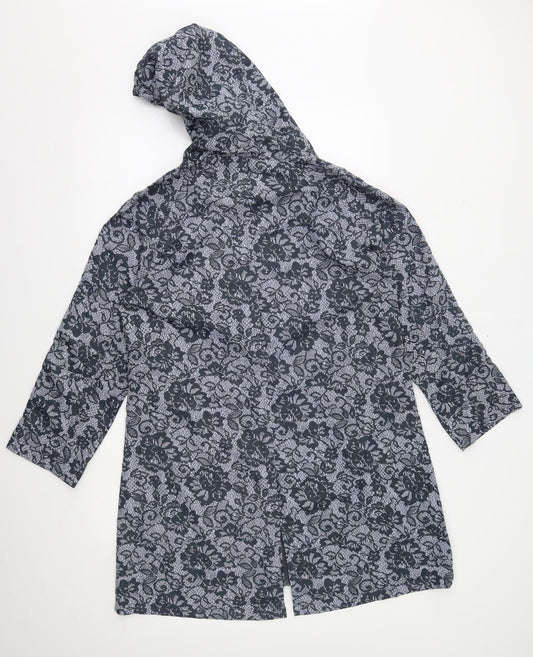 Primark Womens Grey Floral Rain Coat Coat Size S