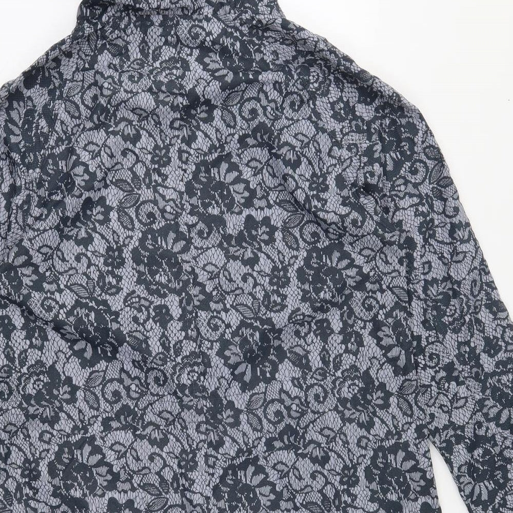 Primark Womens Grey Floral Rain Coat Coat Size S