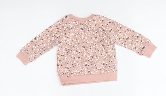 Primark Baby Pink Floral Pullover Jumper Size 3-6 Months
