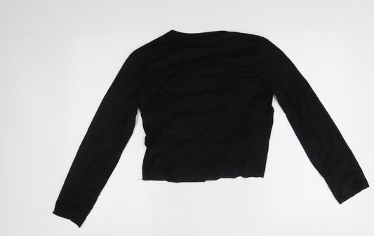 Preworn Womens Black Wrap Jumper One Size