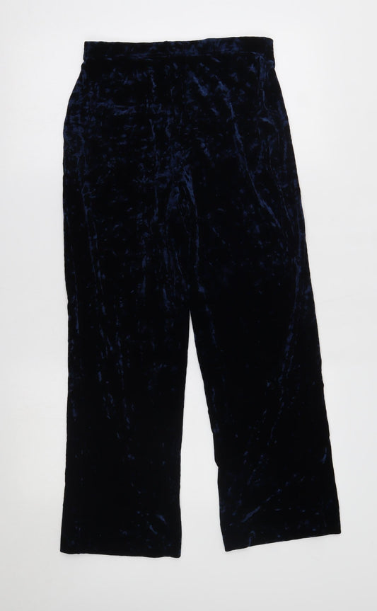 M&S Womens Blue Trousers Size 12 L25 in