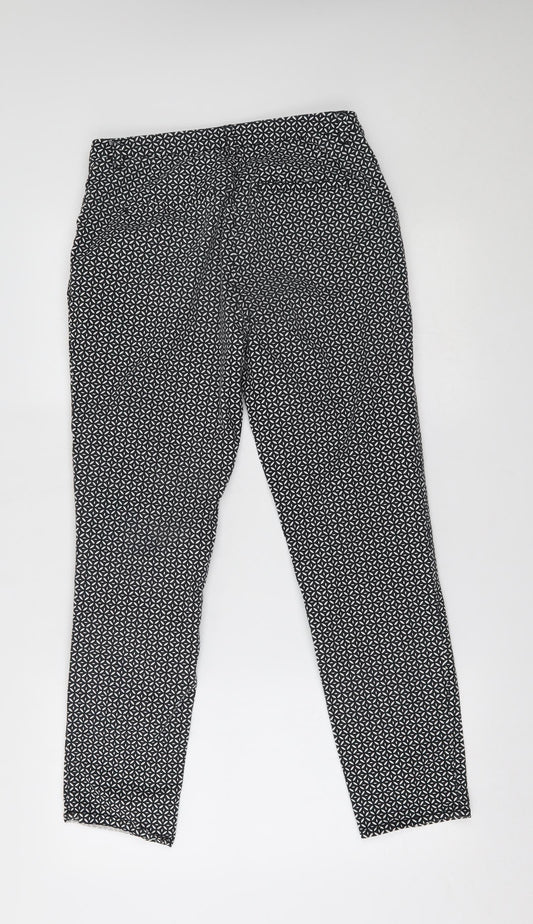 Esprit Womens Grey Geometric Trousers Size 8 L26 in -