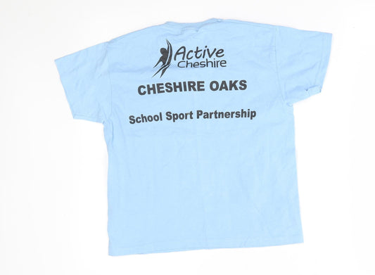 Fruit of the Loom Boys Blue Basic T-Shirt Size 7-8 Years - active cheshire school games
