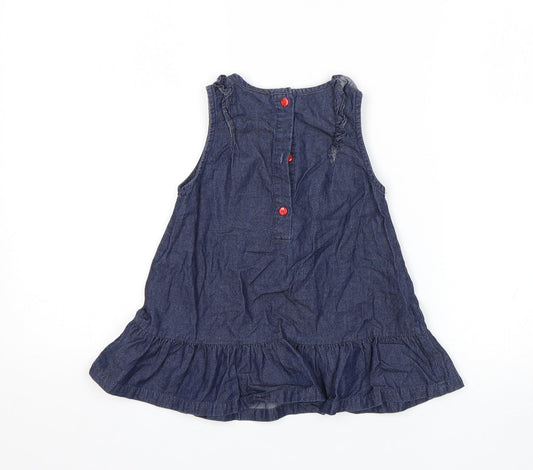 Miniclub Girls Blue Tank Dress Size 12-18 Months