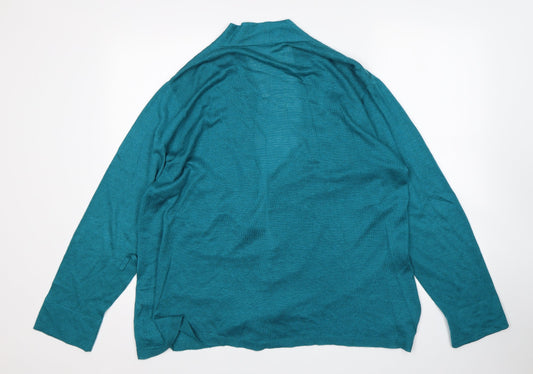 ELVI Womens Green Cardigan Jumper Size S