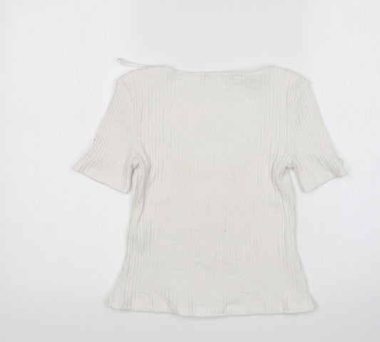 Zara Womens White Pullover Jumper Size S