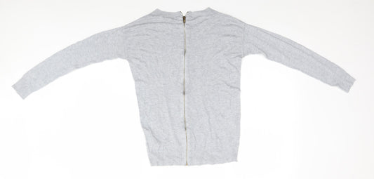 South Womens Grey Full Zip Jumper Size 8