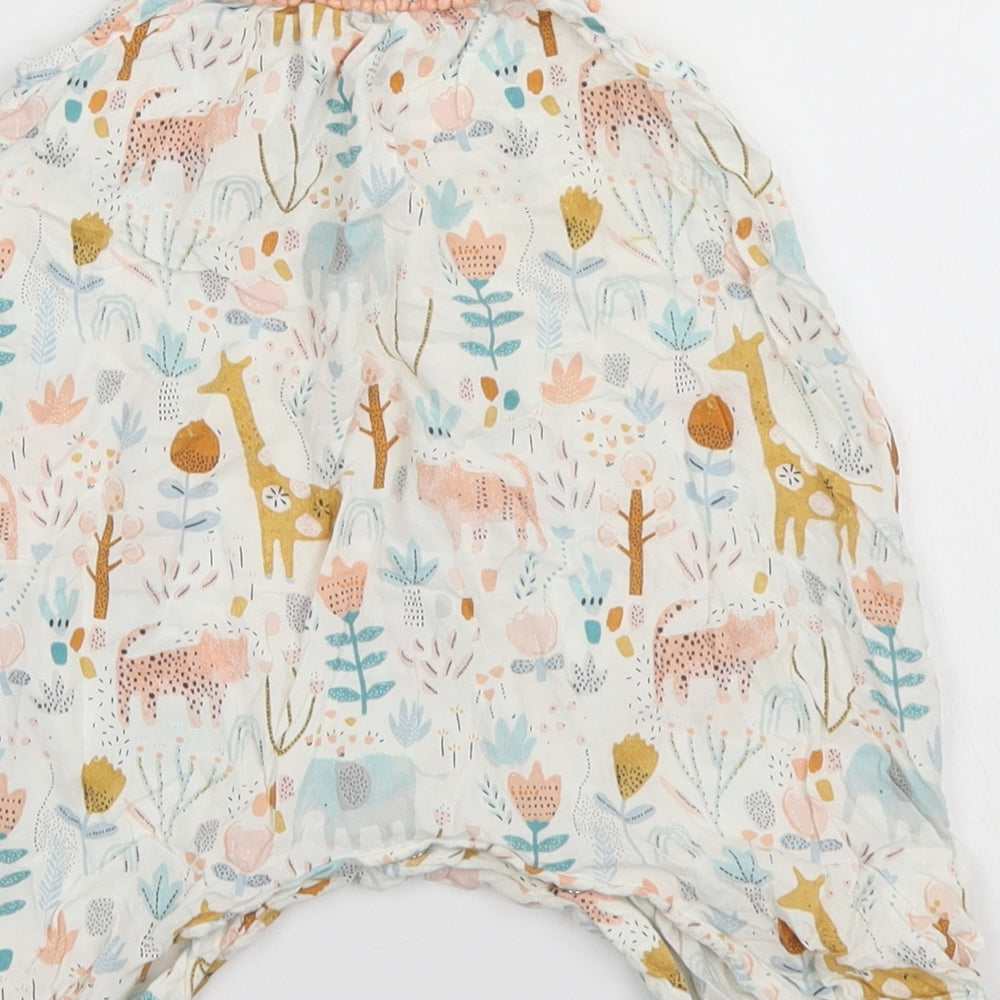 TU Baby White Geometric Babygrow One-Piece Size 3-6 Months