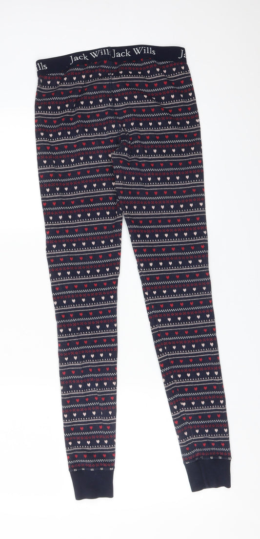 Jack Wills Womens Multicoloured Fair Isle Pyjama Pants Size 8