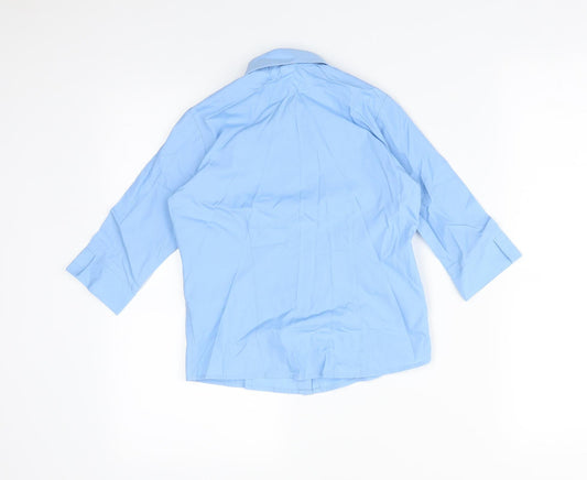 George Boys Blue Basic Button-Up Size 7-8 Years