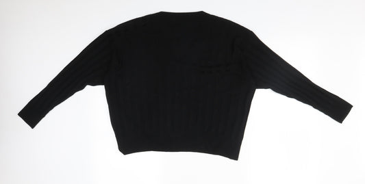 Topshop Womens Black Striped Basic T-Shirt Size S