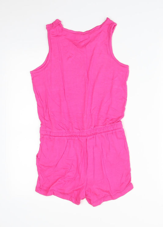 M&S Girls Pink Playsuit One-Piece Size 10-11 Years