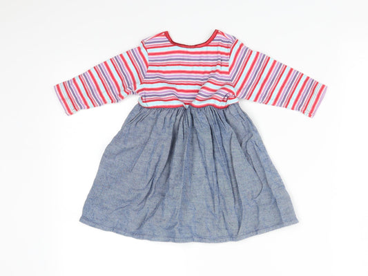 NEXT Girls Multicoloured Striped Fit & Flare Size 6-9 Months