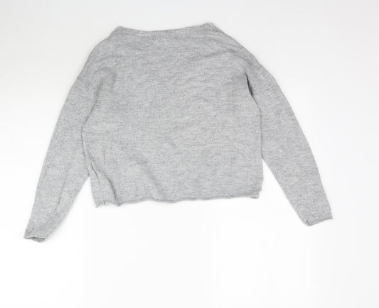 H&M Womens Grey Knit Pullover Jumper Size S