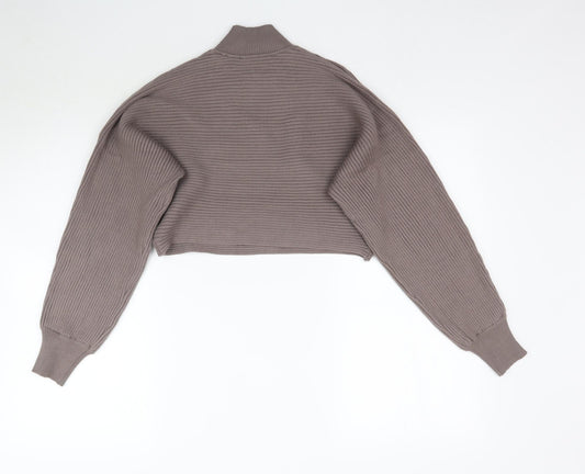 New Look Womens Grey Knit Pullover Jumper Size S - Taupe colour