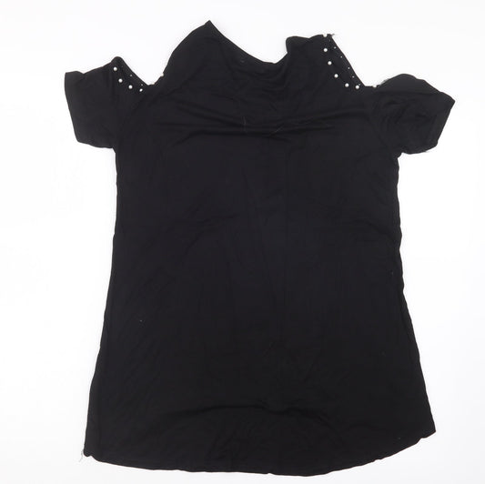 Lin H.C Womens Black Basic T-Shirt Size M