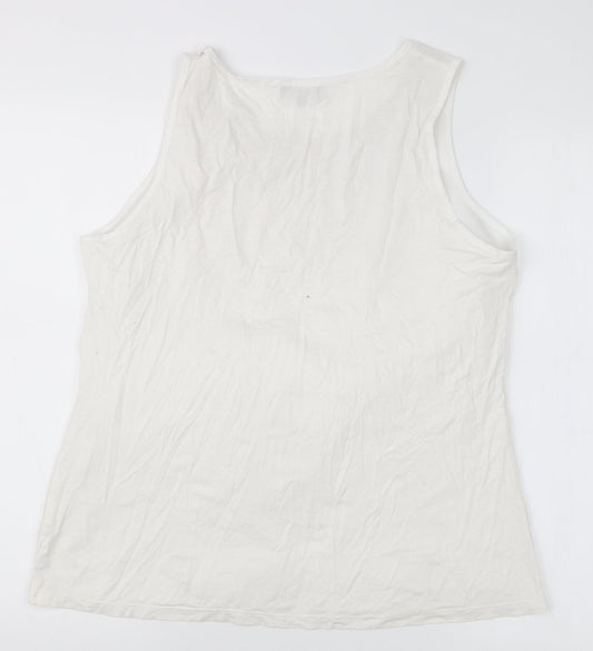 Mia Moda Womens White Basic Blouse Size 10