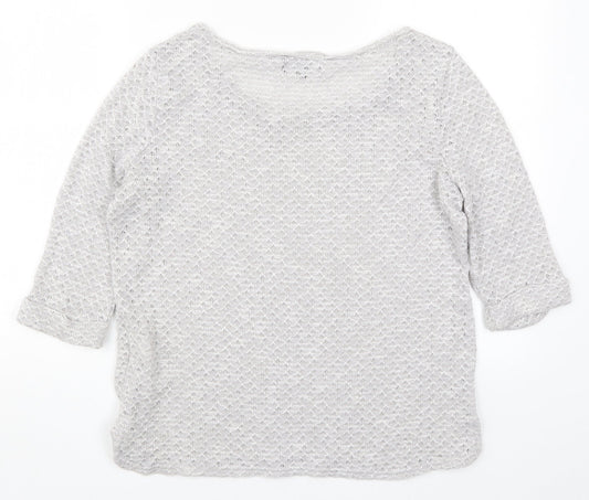 New Look Womens Grey Knit Pullover Jumper Size 16