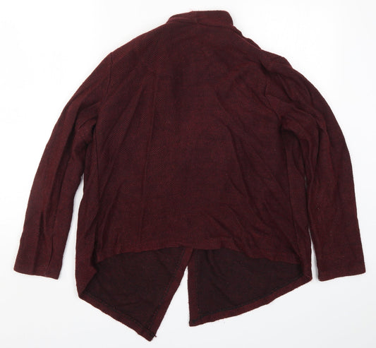 New Look Womens Red Knit Cardigan Jumper Size 12