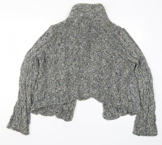 Soon Womens Grey Knit Cardigan Jumper Size 18
