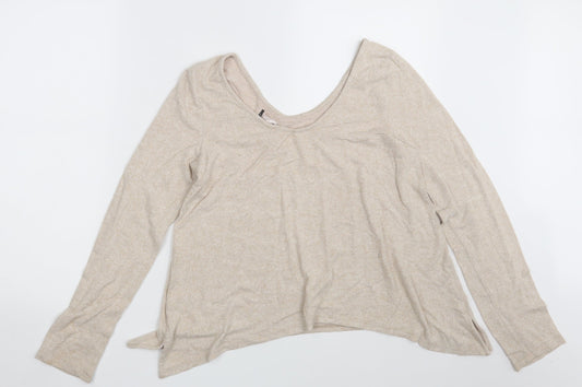 Akemi + Kin Womens Beige Rayon Pullover Sweatshirt Size S