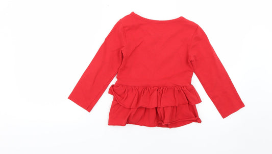 Preworn Girls Red Fit & Flare Size 4 Years