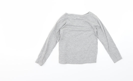 girls wear Girls Grey Basic T-Shirt Size 10 Years