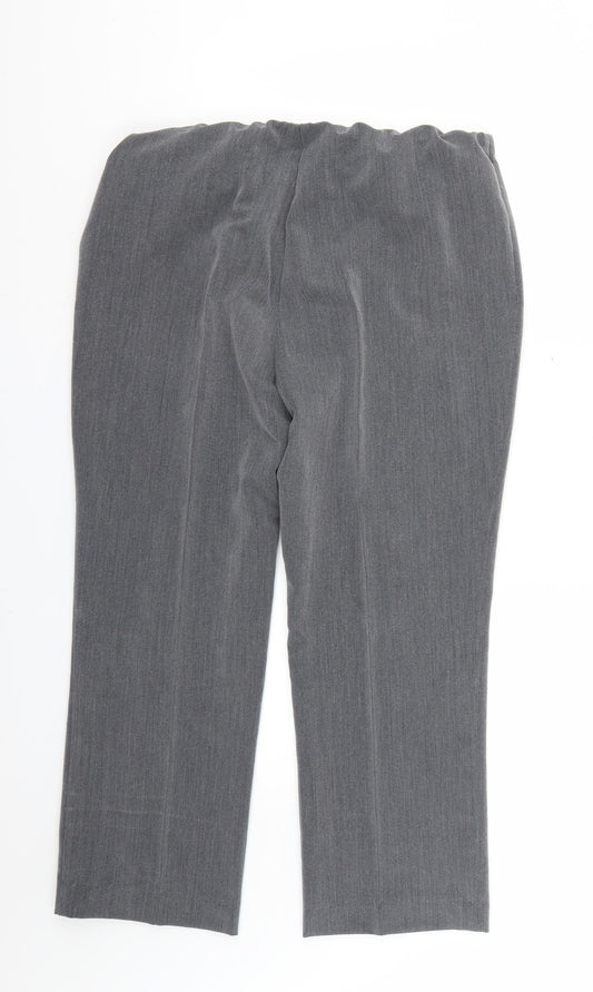 bm collection Womens Grey Trousers Size 12 L25 in