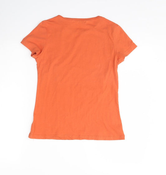 Glamorous Womens Orange Basic T-Shirt Size 8 - seventies