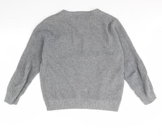 M&s Mens Grey Pullover Jumper Size L