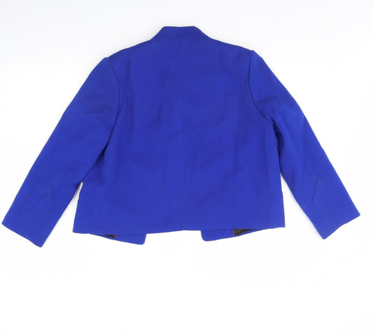Soon Womens Blue Jacket Size 14 - Shoulder Pads