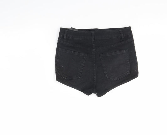 Divided Womens Black Denim Cut-Off Shorts Size 6