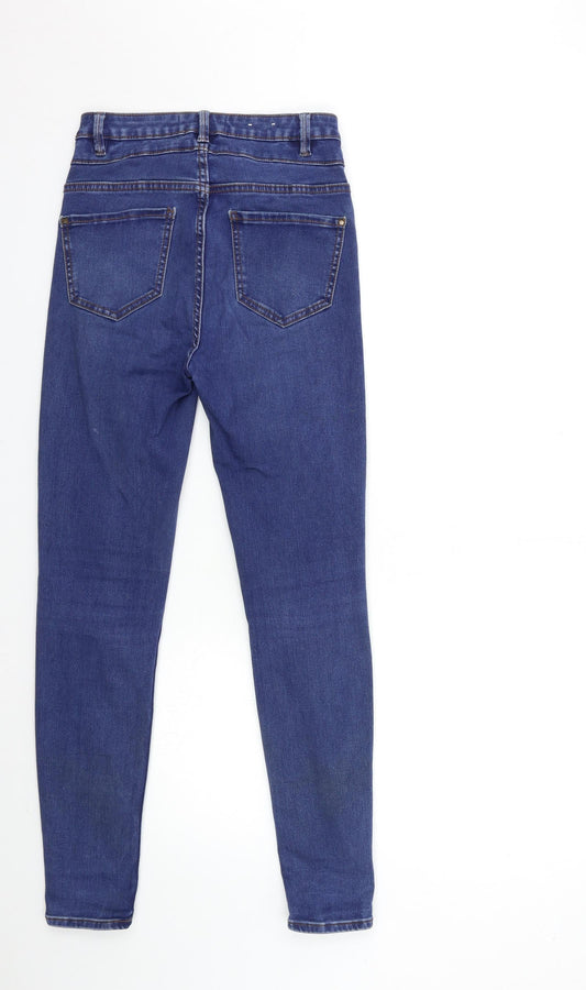 New Look Womens Blue Denim Skinny Jeans Size 26 in L28 in