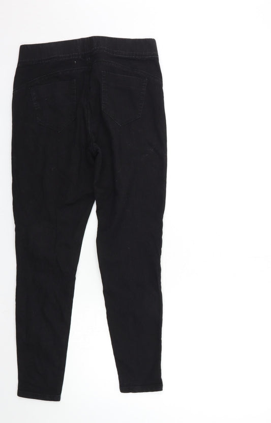 Denim & Co. Womens Black Denim Jegging Jeans Size 12 L26 in