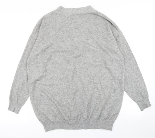 MissLook Womens Grey Knit Pullover Jumper Size S