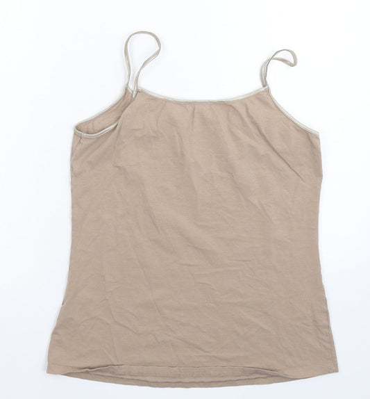 Select Womens Grey Basic Tank Size L